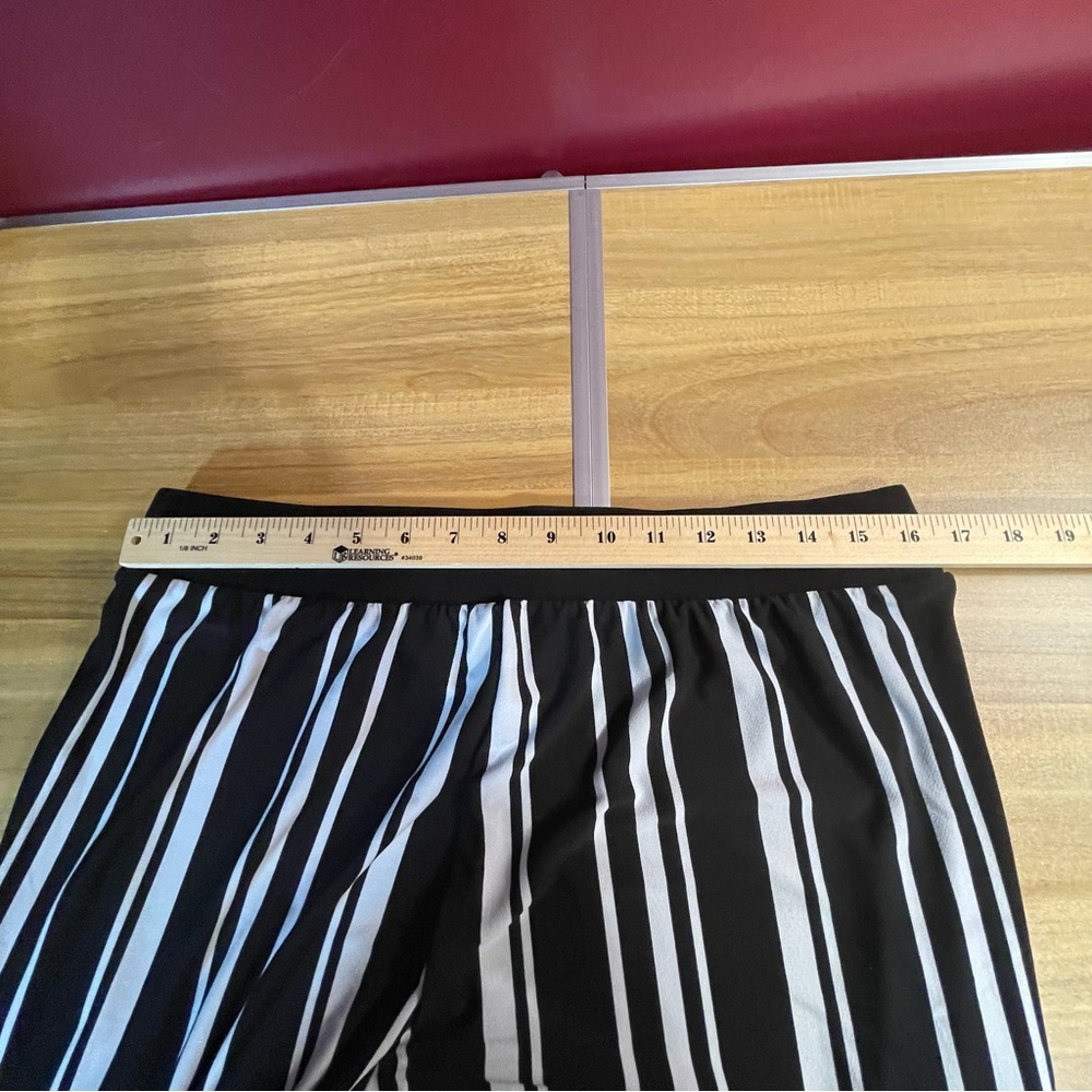 INC International Concepts Black and White Wide Leg Pants - Picture 7 of 8